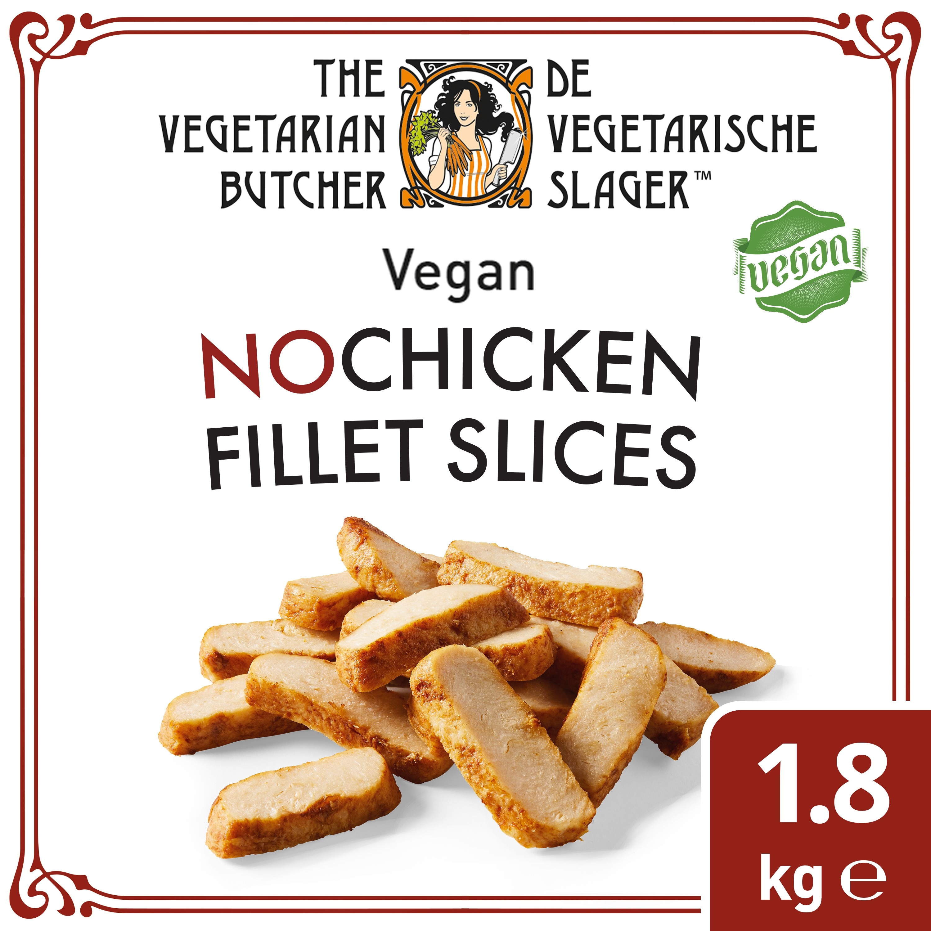 De Vegetarische Slager NoChicken Veganistische Kipfiletstuckjes Kant en Klaar 1.8 kg​ - 